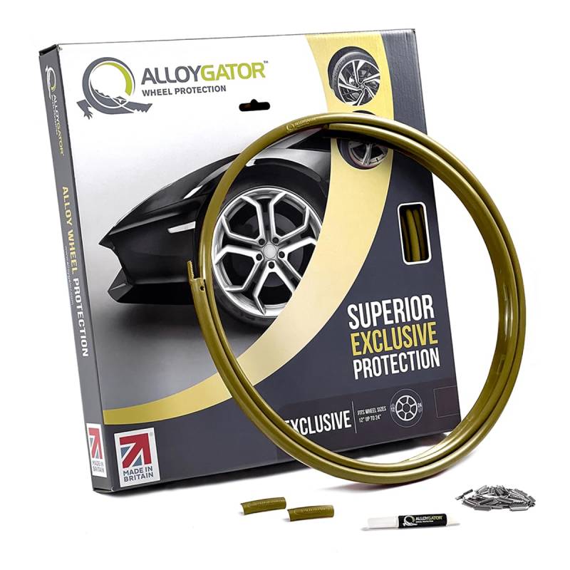 AlloyGator Gold Einzelnes ersatzteil – 1 Rad | passend für 12-24 Zoll | Alufelgenschutz | Felgenschutz von AlloyGator