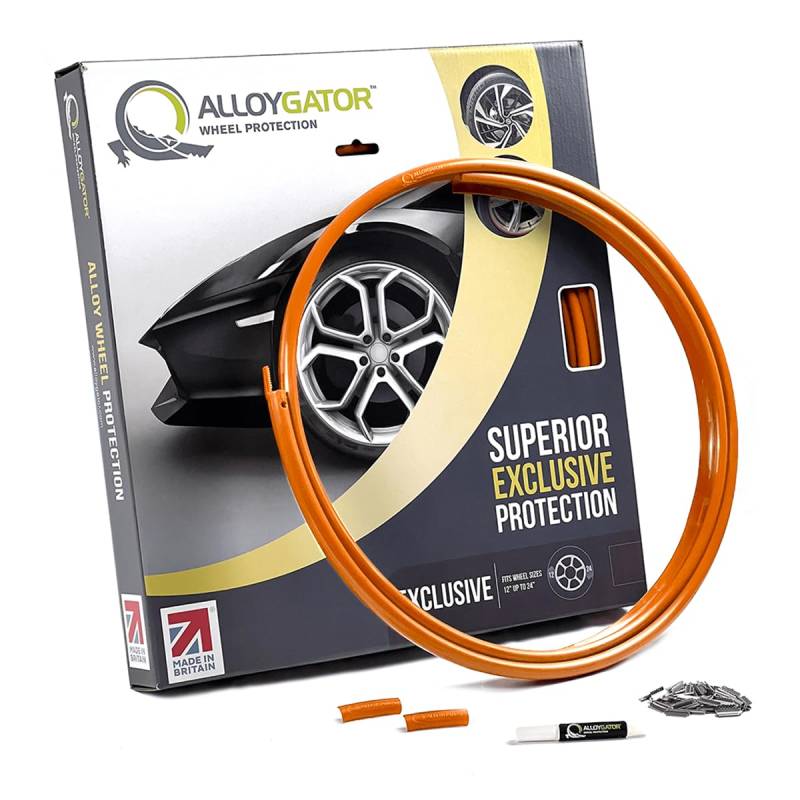 AlloyGator Orange Einzelnes ersatzteil – 1 Rad | passend für 12-24 Zoll | Alufelgenschutz | Felgenschutz von AlloyGator