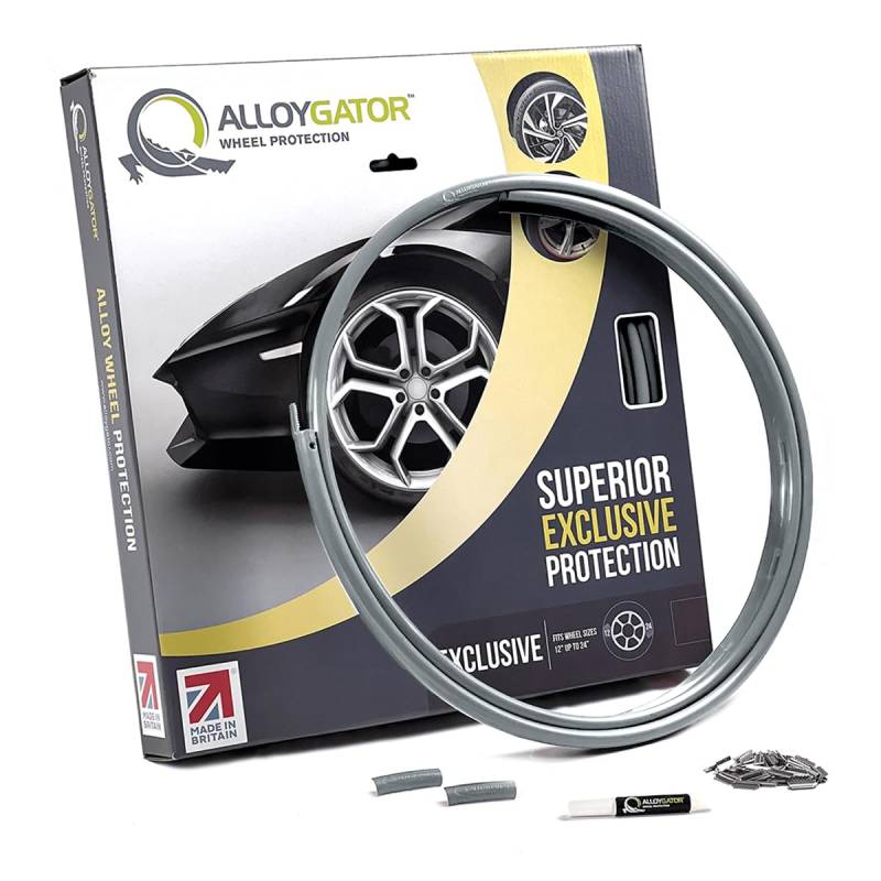 AlloyGator Silber Einzelnes ersatzteil – 1 Rad | passend für 12-24 Zoll | Alufelgenschutz | Felgenschutz von AlloyGator