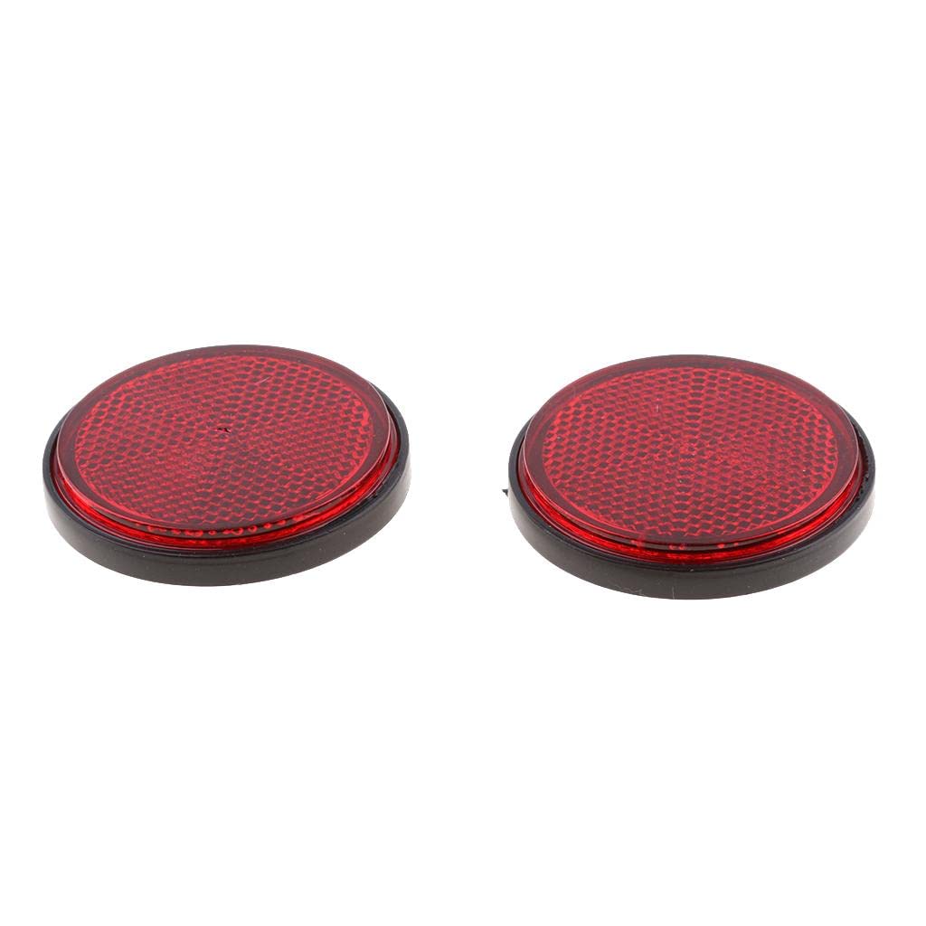 Almencla Rückstrahler Rund 55mm Motorrad Reflektor 2er Set - rot Almencla Rückstrahler Rund 55mm Motorrad Reflektor 2er Set - rot von Almencla
