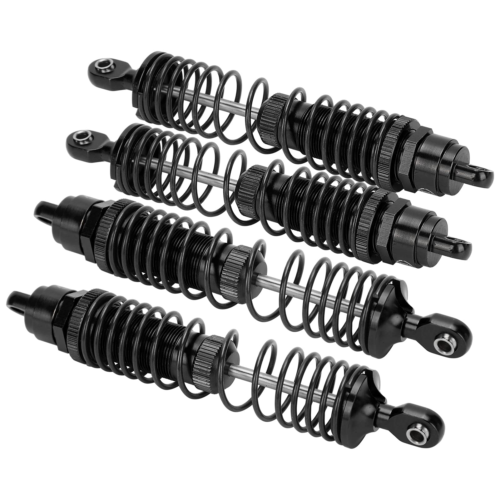 1/10 RC Metall-Schalldämpfer-Set-Simple-Installation, Ausgezeichnete Stoßdämpfung, Kompatibel mit/Slash-4pcs-Paket (BLACK) von Alomejor