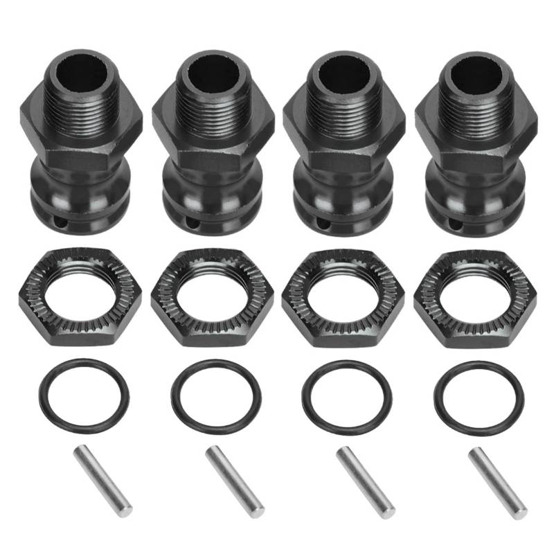 Alomejor 4 Stück Radnabenverlängerung RC 17 mm Sechskant 23 mm Radverlängerungsadapter Sechskantschrauber für 1/8 RC Automodell RC LKW von Alomejor