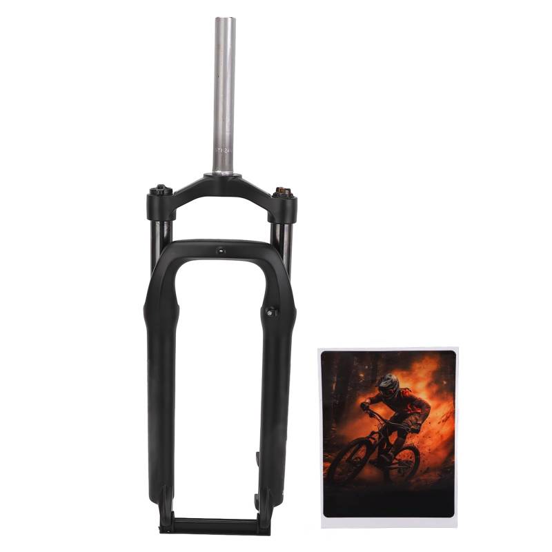 Alomejor 4 Zoll Fettreifen Spring Aluminiumlegierung Schneezyklus Frontgabel mit überlegenem Reitkomfort, Stabilität für Sand und Schnee von Alomejor