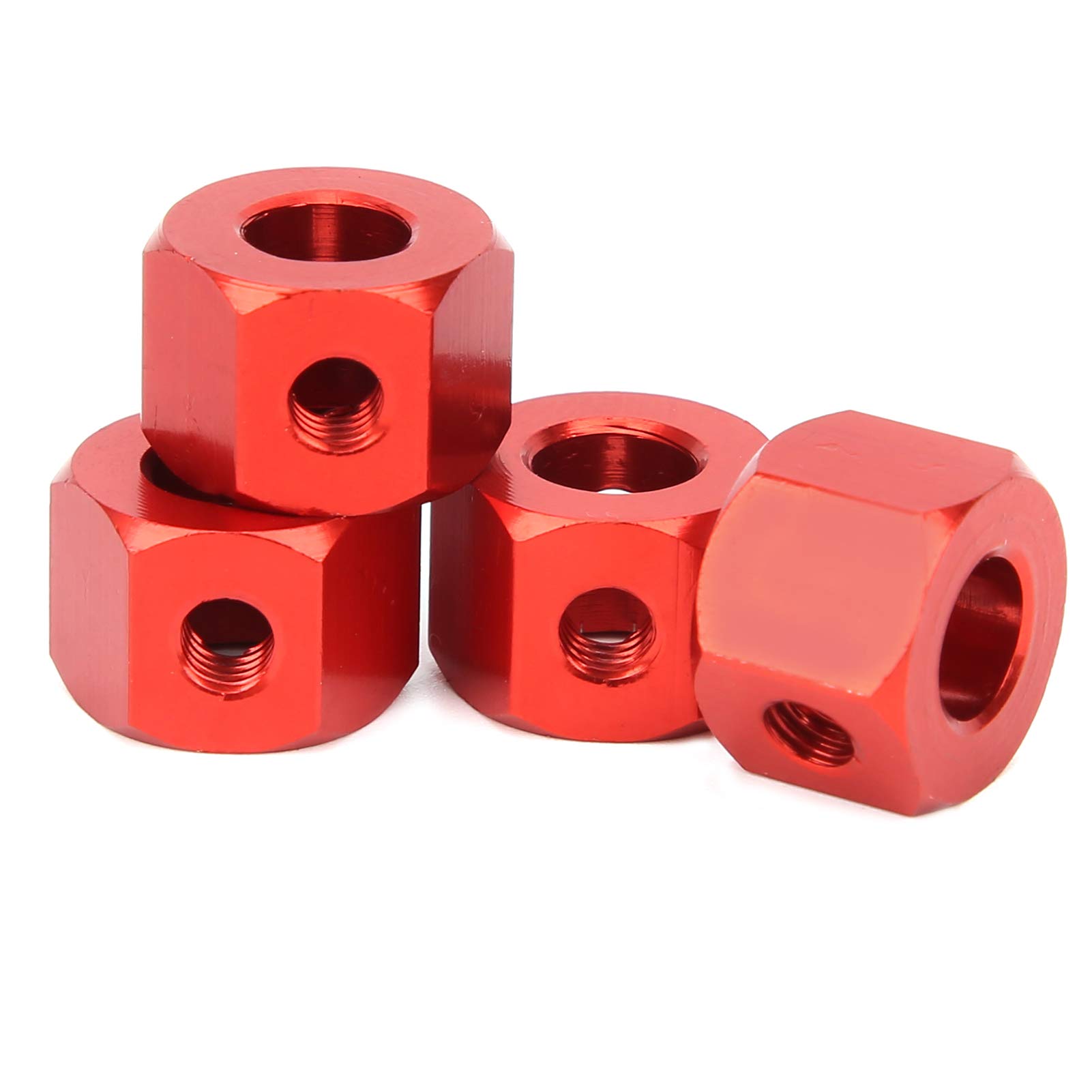 Alomejor Expansionsadapterhub aus Aluminiumlegierung für WPL D12 RC -LKW, Hochwertige RC -Hub Adapter Kombination von Funktion für WPL D12 LKW Modifikation (Rot) von Alomejor