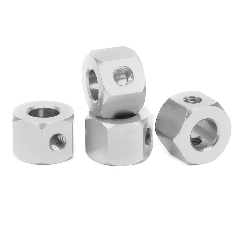 Alomejor Expansionsadapterhub aus Aluminiumlegierung für WPL D12 RC -LKW, Hochwertige RC -Hub Adapter Kombination von Funktion für WPL D12 LKW Modifikation (Silver) von Alomejor
