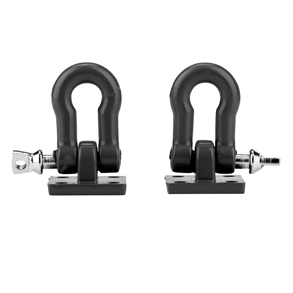 D90 Axial SCX10 RC -Anhängerhaken - Langlebige Aluminiumlegierung Perfekt Zum Klettern von Autos 2pcs Set Schwarz/Gelb (Black) von Alomejor