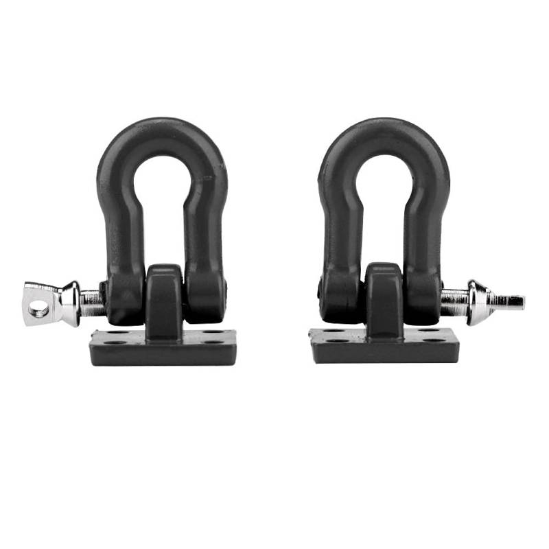 D90 Axial SCX10 RC -Anhängerhaken - Langlebige Aluminiumlegierung Perfekt Zum Klettern von Autos 2pcs Set Schwarz/Gelb (Black) von Alomejor