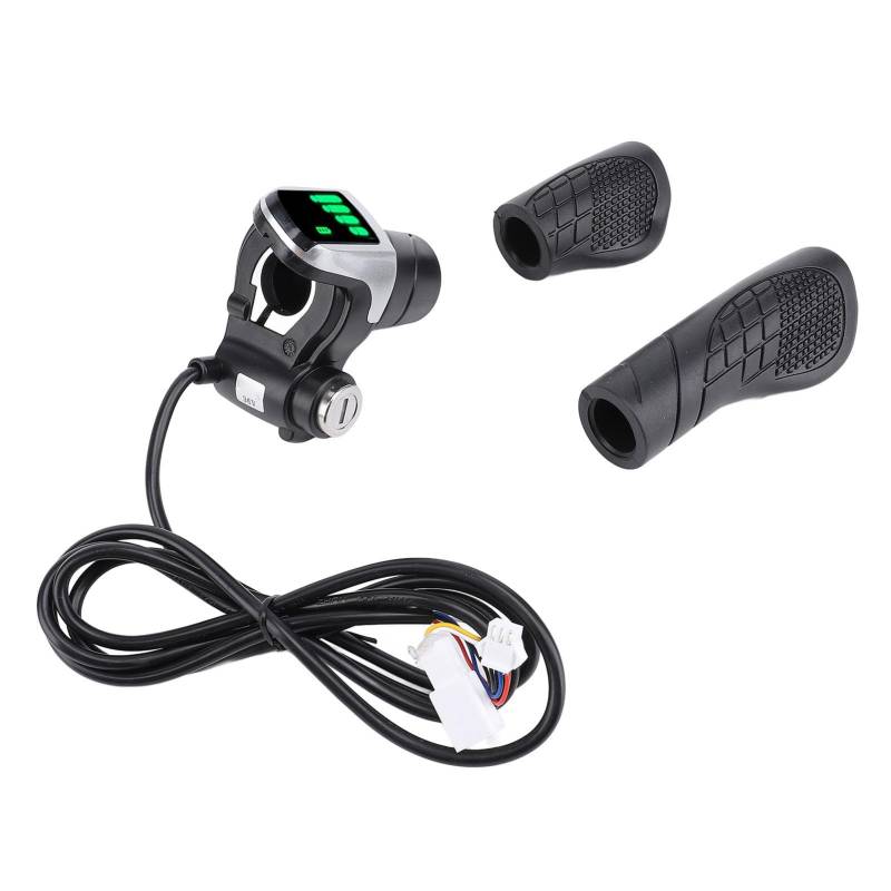 Electric Scooter Gummi - -Grip Drossel mit LCD Display für 22,5 Mm Lenkrad, Schockresistentes und Nachhaltiges Gaskontrolle für Fahrer, Geeignete Erwachsene und von Alomejor
