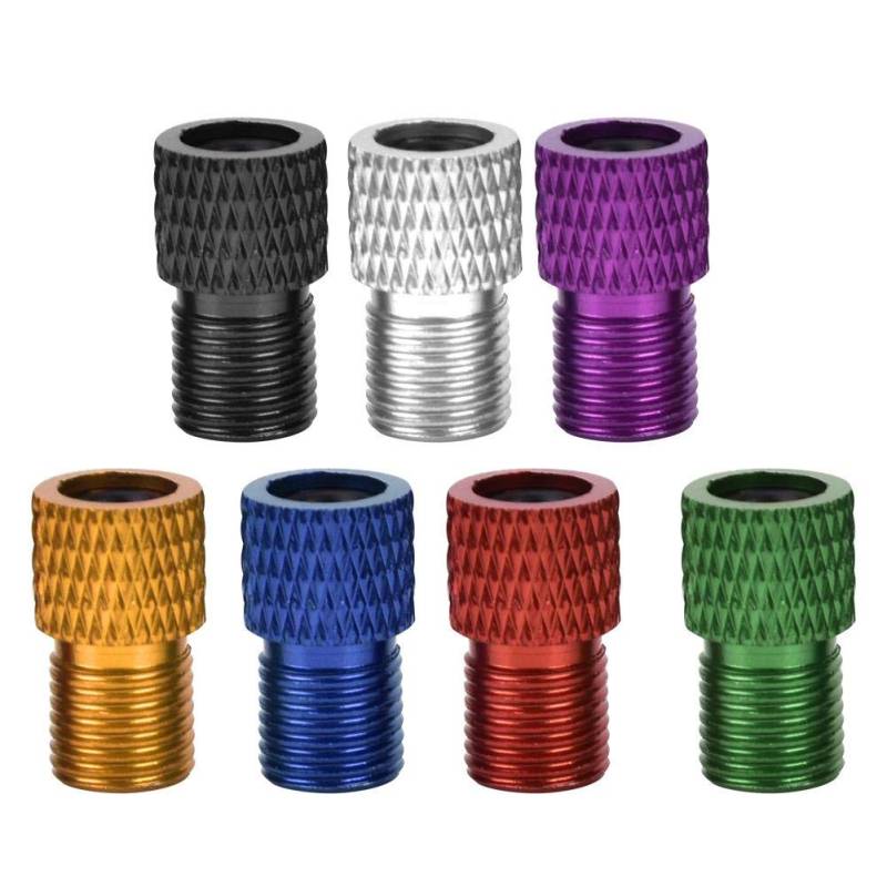 7 Stücke Fahrrad Ventil Adapter Ventilkonverter Presta Valve to Schrader Adapter Konverter Fahrradventil für Fahrrad Reifen Aufpumpen von Alomejor
