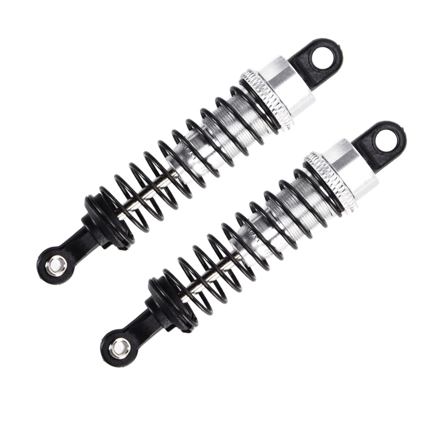 Fernbedienung Car 2pcs 73 Mm Länge Vordere Heckdämpfer Aluminiumlegierung Perfekter Ersatz für Modellauto DIY -Enthusiasten (SILVER) von Alomejor
