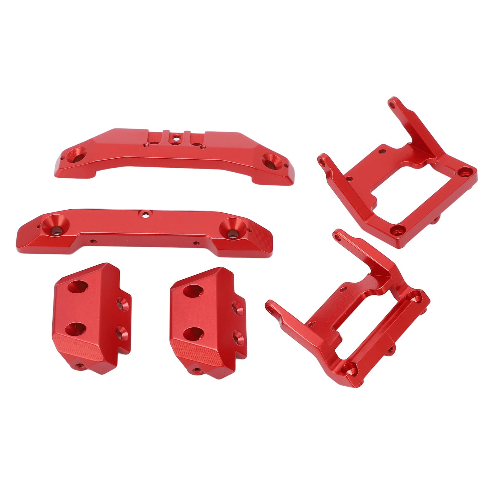 Langlebige Aluminiumlegierung RC Vordere Heck -Stoßfänger -Fliesen für Latrax Teton 1/18 Verbesserung des Aussehens und Schutz Beinhalten LED Lampe und Schraubenzubehör Enthalten (Rot) von Alomejor