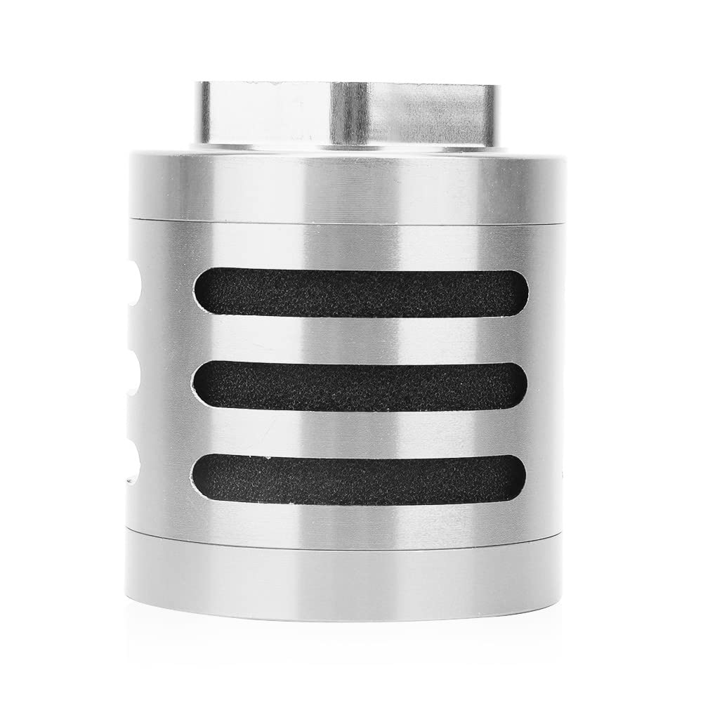 Leichter Aluminiumlegierung Luftfilter für R/C 1: 5-Skala HPI Baja Km Rovan AF-T-Auto, Hochwertiger Bau, Blau/Silber, Einfach zu Installieren, für RC-Autosbegeisterte (Silber N10193) von Alomejor