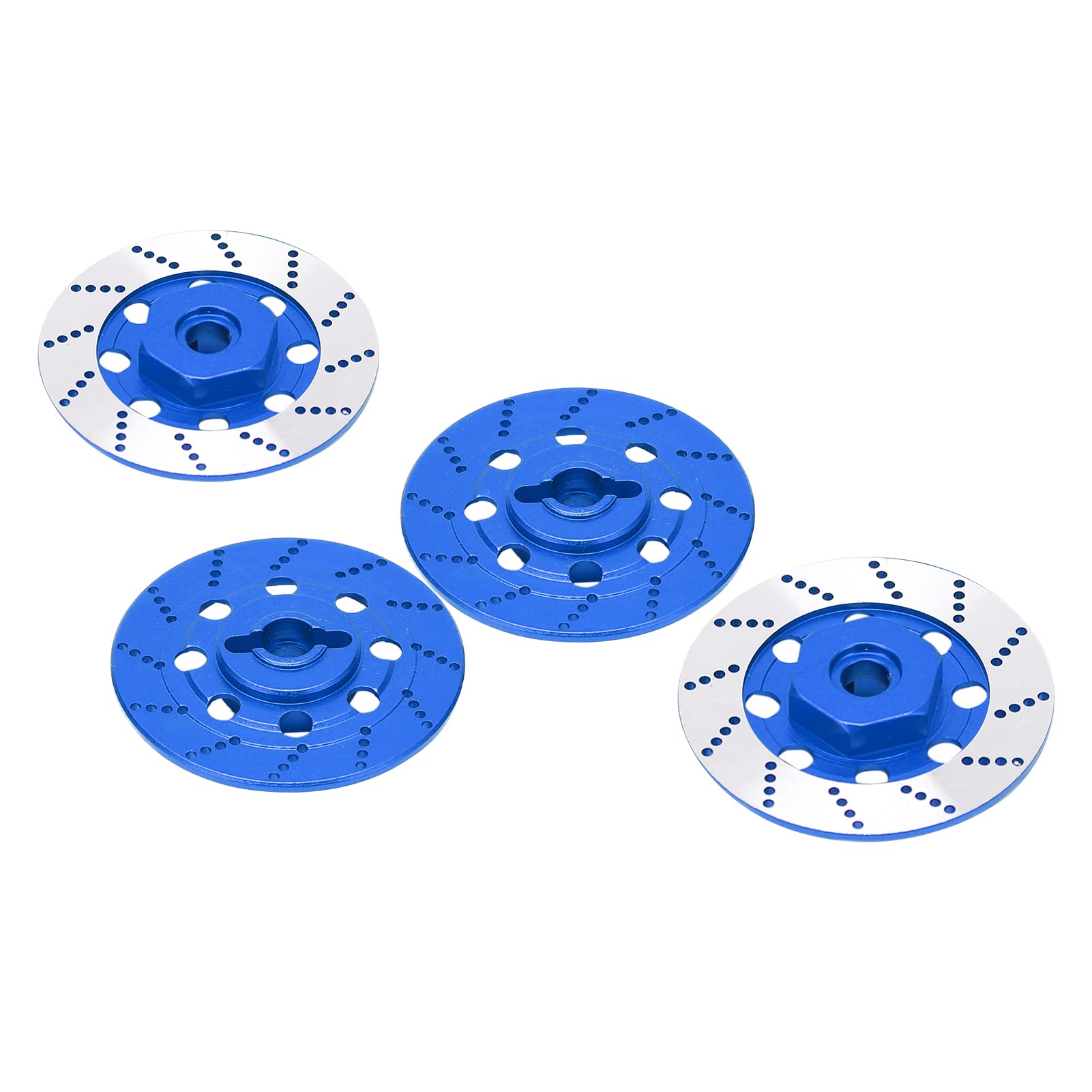 RC -Auto Aluminiumlegierung Bremsscheibe Set Wearresistant Rad Hex Hub Bremsscheibe für RC Road Racing für 94123 94122 1/10 Flachsportwagen (Dunkelblau) von Alomejor
