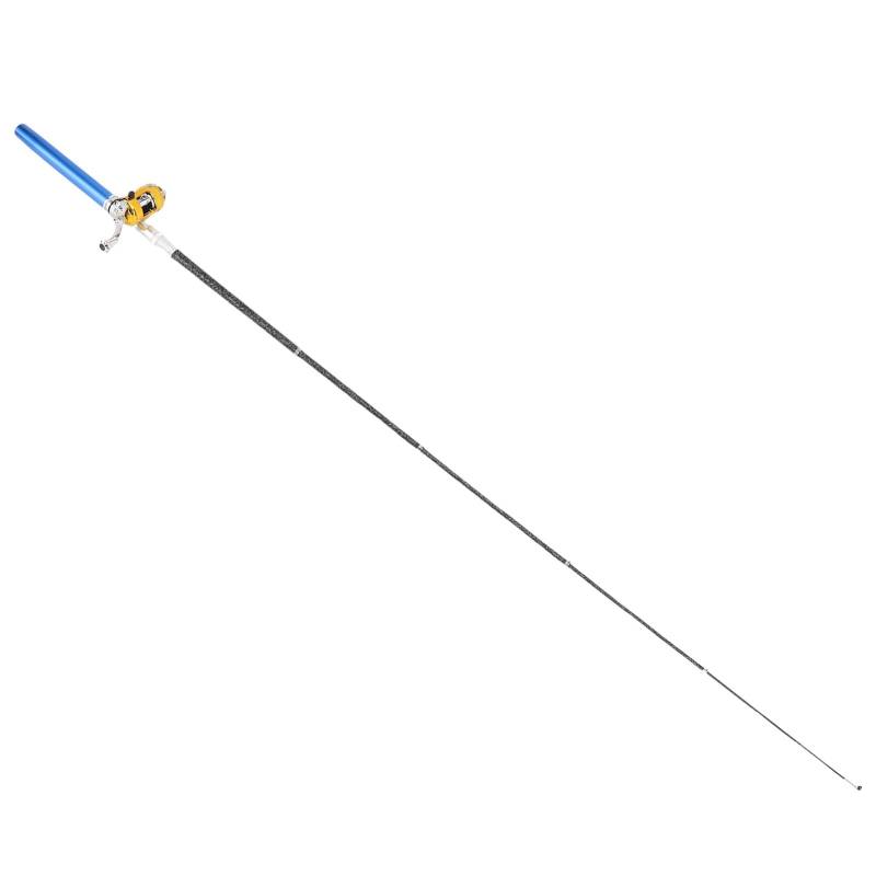 Stiftfischereisen, Leichte Taschenfischereisen mit Einer Rolle, 21 Cm, Hochfache Materialien, Modes Statement Design für Enthusiasten (BLUE) von Alomejor
