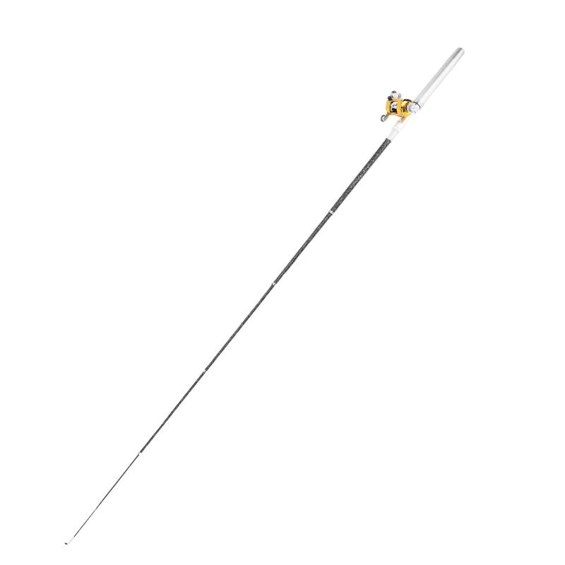 Stiftfischereisen, Leichte Taschenfischereisen mit Einer Rolle, 21 Cm, Hochfache Materialien, Modes Statement Design für Enthusiasten (SILVER) von Alomejor