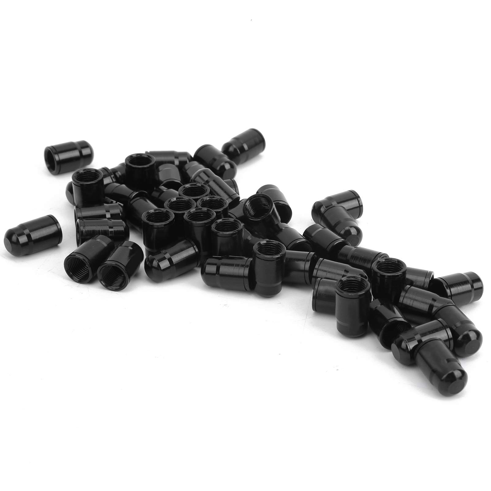 Tragbare Aluminiumlegierung Schraderkappe (BLACK) von Alomejor