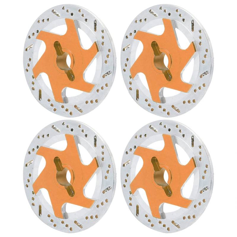Universelle Dauerlieferung Aluminium -Legierung RC -Autobremsscheibe für 1/10 Fernbedienungsauto, Antirust 4pcs Metal Hex Adapter für RC, Suvclimbing Enthusiast, 31 Mm/1,2 Zoll, 4 X Bremsscheibe, von Alomejor