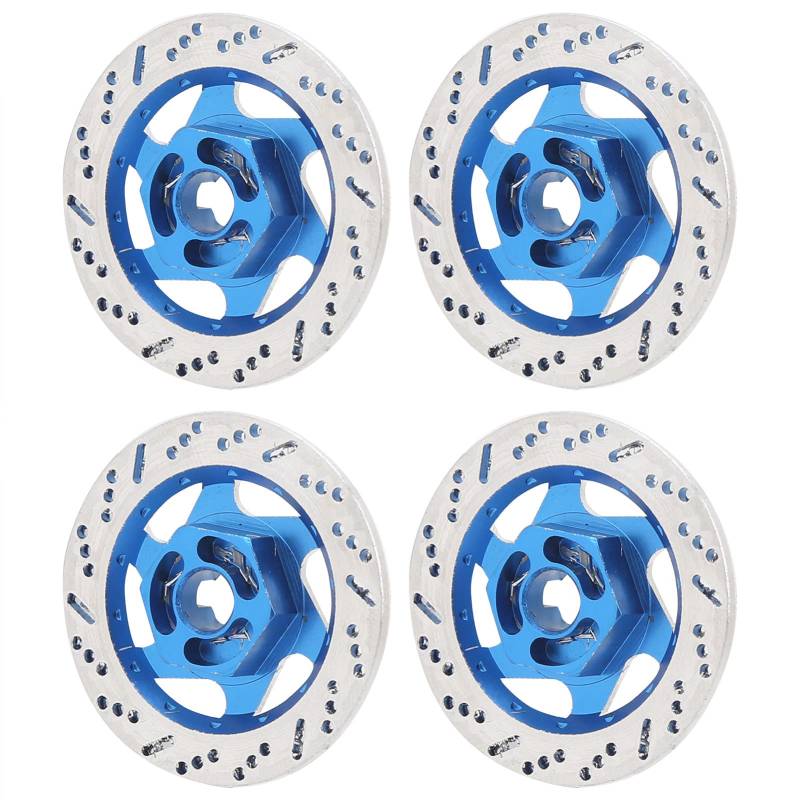 Universelle Dauerlieferung Aluminium -Legierung RC -Autobremsscheibe für 1/10 Fernbedienungsauto, Antirust 4pcs Metal Hex Adapter für RC, Suvclimbing Enthusiast, 31 Mm/1,2 Zoll, 4 X Bremsscheibe, von Alomejor