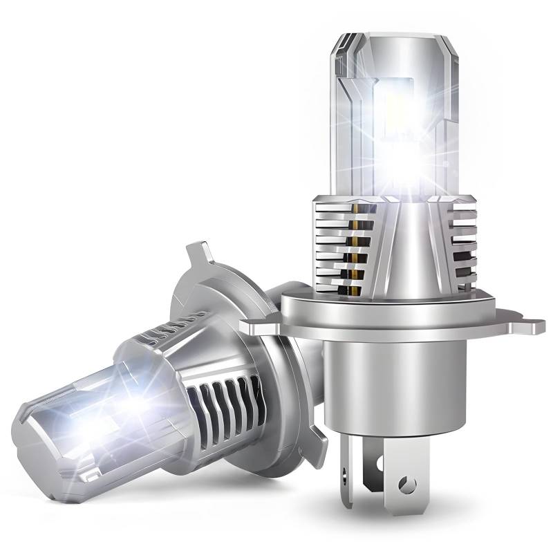 2 Stücke H4 Halogen Lampen 24000LM 6000K Xenon Weiß Abblendlicht und Fernlicht Halogen-Scheinwerferlampe von Alopee