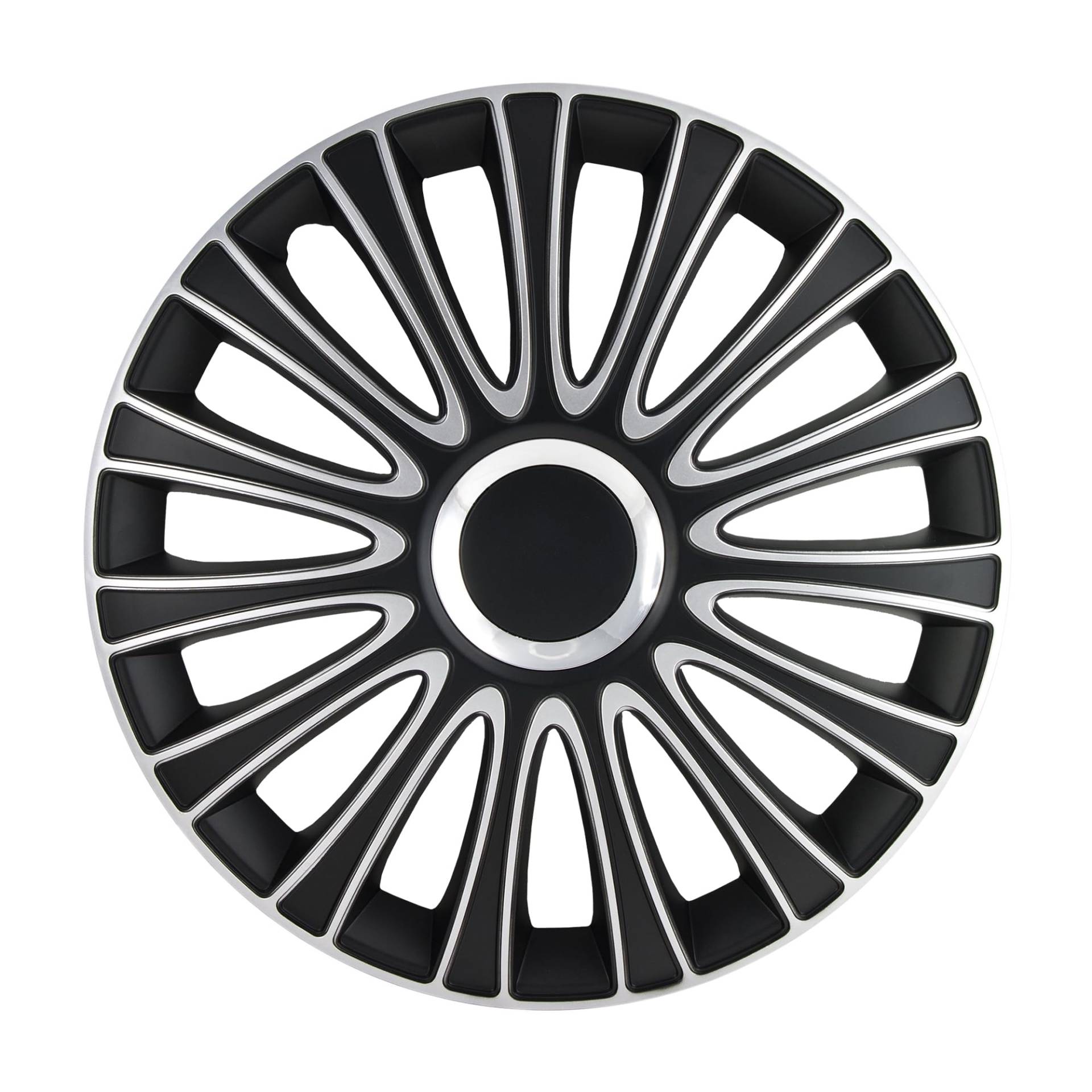 Alpena Le Mans 58287 Radzierblenden-Set 43,2 cm (17 Zoll), Schwarz/Silber von Alpena