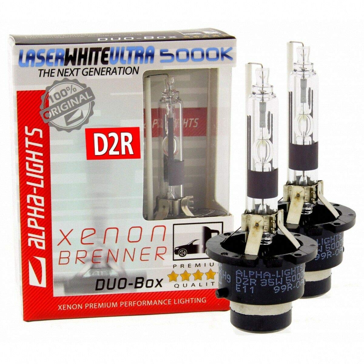 ALPHA-Lights Laser White Ultra D2R 5000K Xenon Brenner 35W 2 Lampen DUO-Set ALPHA-Lights Laser White Ultra D2R 5000K Xenon Brenner 35W 2 Lampen DUO-Set von Alpha-Lights
