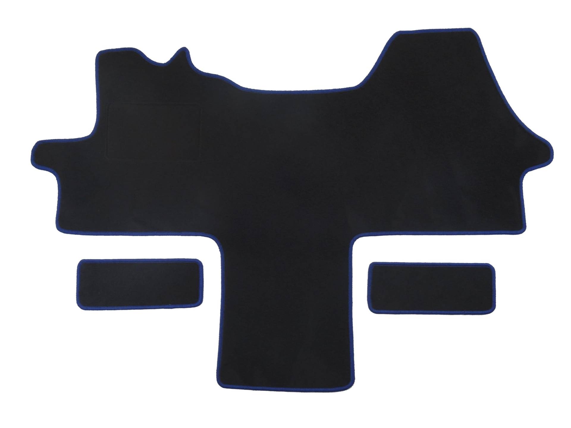 Alpha-Tex Fußmatten-Set für Citroen Jumper II, Typ 250 alle Sitzvarianten (Baujahr 2006-2024), Classic schwarz | 1-TLG + 2 Trittstufenmatten | Umrandung grau von Alpha-Tex Produktions- und Handels GmbH