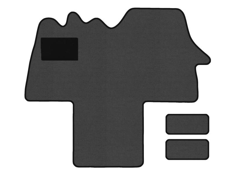 Fußmatten passend für FIAT Ducato Typ 244 2-Sitzer (Baujahr 2002-2006), Deluxe grau | 1-TLG + 2 Trittstufenmatten | Umrandung grau von Alpha-Tex Produktions- und Handels GmbH