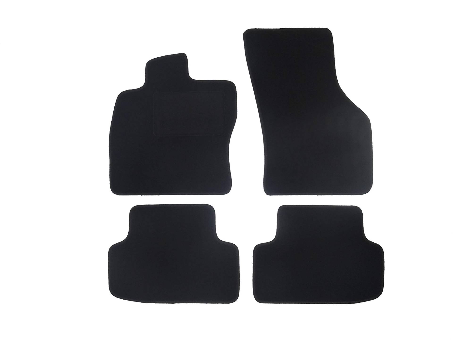 Alpha-Tex Fußmatten-Set für Mini Clubman, Typ F54 (Baujahr 2014-2024), Deluxe schwarz | 4-TLG | Umrandung rot von Alpha-Tex Produktions- und Handels GmbH