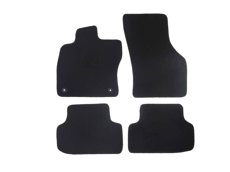 Alpha-Tex Fußmatten-Set für Seat MII, Typ KF1, KE1 (Baujahr 2011-2019), Classic schwarz | 4-TLG | Umrandung beige von Alpha-Tex Produktions- und Handels GmbH