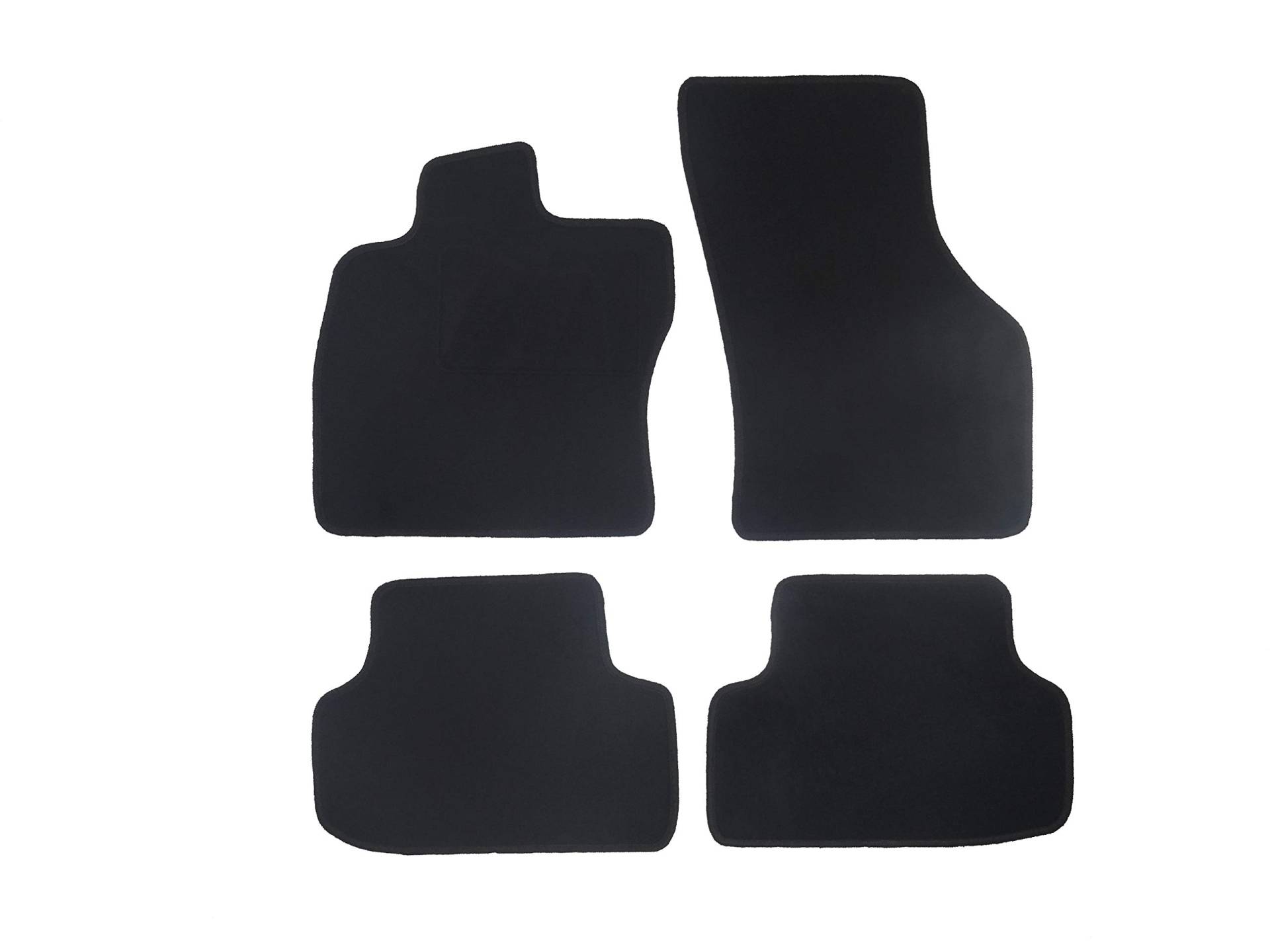 Alpha-Tex Fußmatten-Set für Chevrolet Spark, Typ M300 (Baujahr 2010-2015), Hit schwarz | 4-TLG | Umrandung grau von Alpha-Tex Produktions- und Handels GmbH