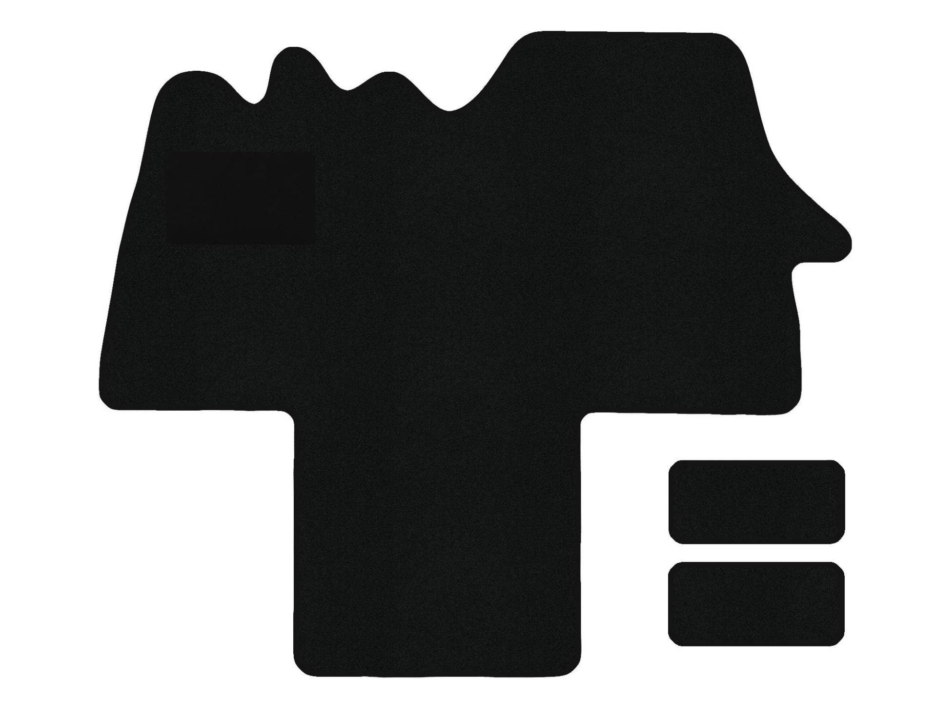Fußmatten passend für FIAT Ducato Typ 244 2-Sitzer (Baujahr 2002-2006), Classic schwarz | 1-TLG + 2 Trittstufenmatten | Umrandung grau von Alpha-Tex Produktions- und Handels GmbH