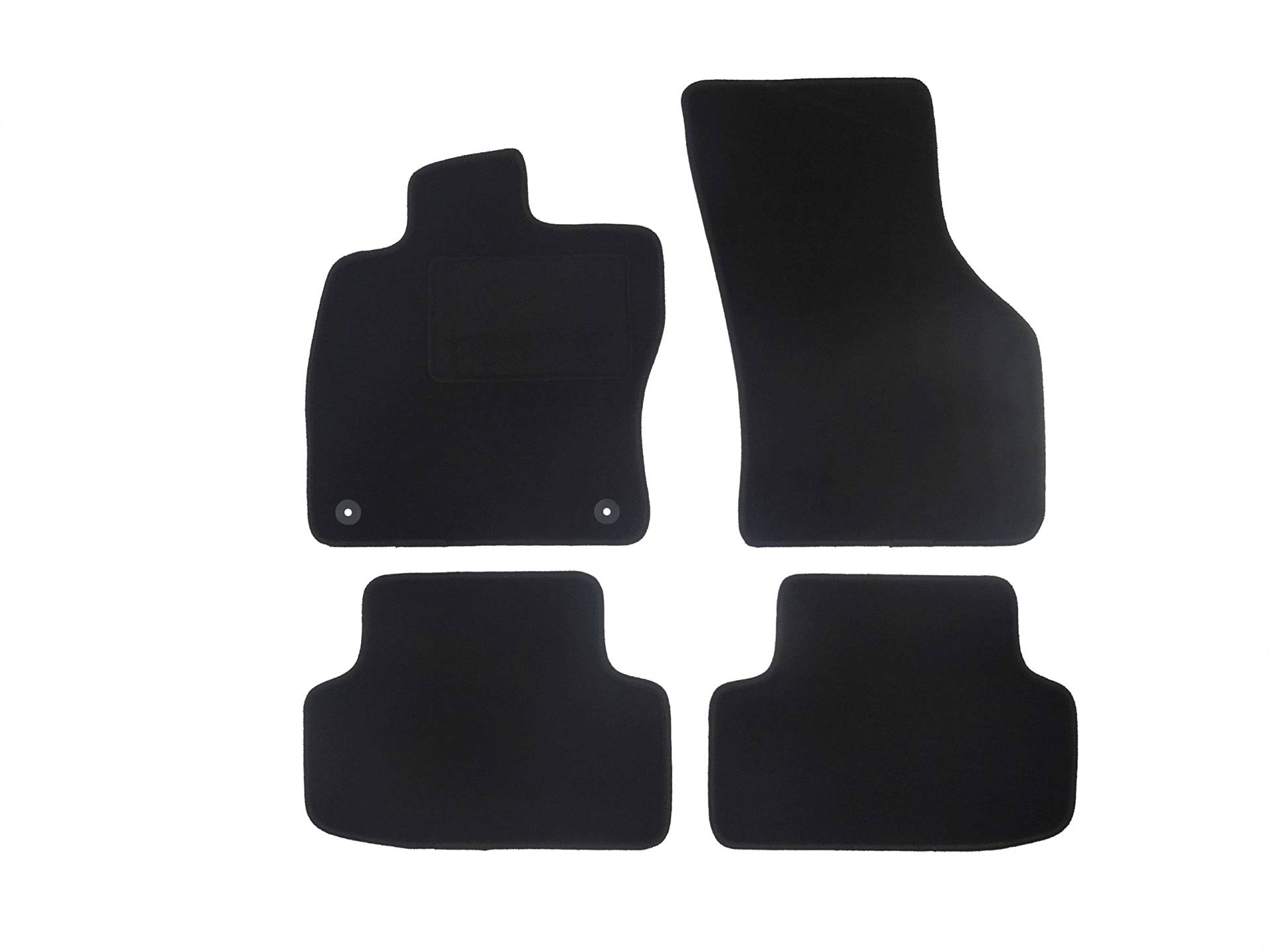 Alpha-Tex Fußmatten-Set für Hyundai Bayon, Typ BC3 (Baujahr 2021-2024), Deluxe schwarz | 4-TLG | Umrandung dunkelgrün von Alpha-Tex Produktions- und Handels GmbH