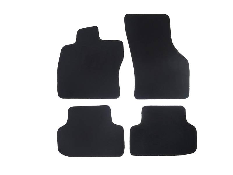 Alpha-Tex Fußmatten-Set für Daihatsu Sirion, Typ M3 (Baujahr 2005-2015), Hit schwarz | 4-TLG | Umrandung dunkelgrün von Alpha-Tex Produktions- und Handels GmbH