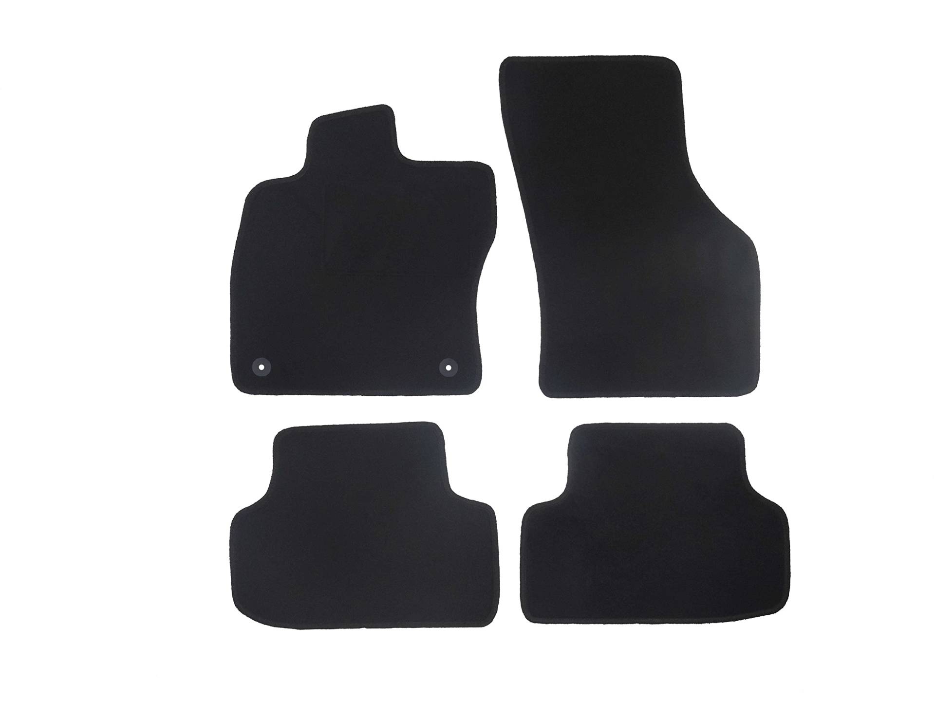 Alpha-Tex Fußmattenset für FIAT 500 Typ 312 (Baujahr 2007 - 2015), Qualität Classic schwarz, 4-TLG, Umrandung schwarz von Alpha-Tex Produktions- und Handels GmbH