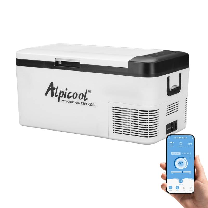Alpicool K18 18L Kompressor Kühlbox Klein Elektrische Mini Kühlschrank Gefrierbox 12v mit USB Anschluss für Auto, Lkw, Boot, RV und Steckdose, -20℃-20℃ von Alpicool