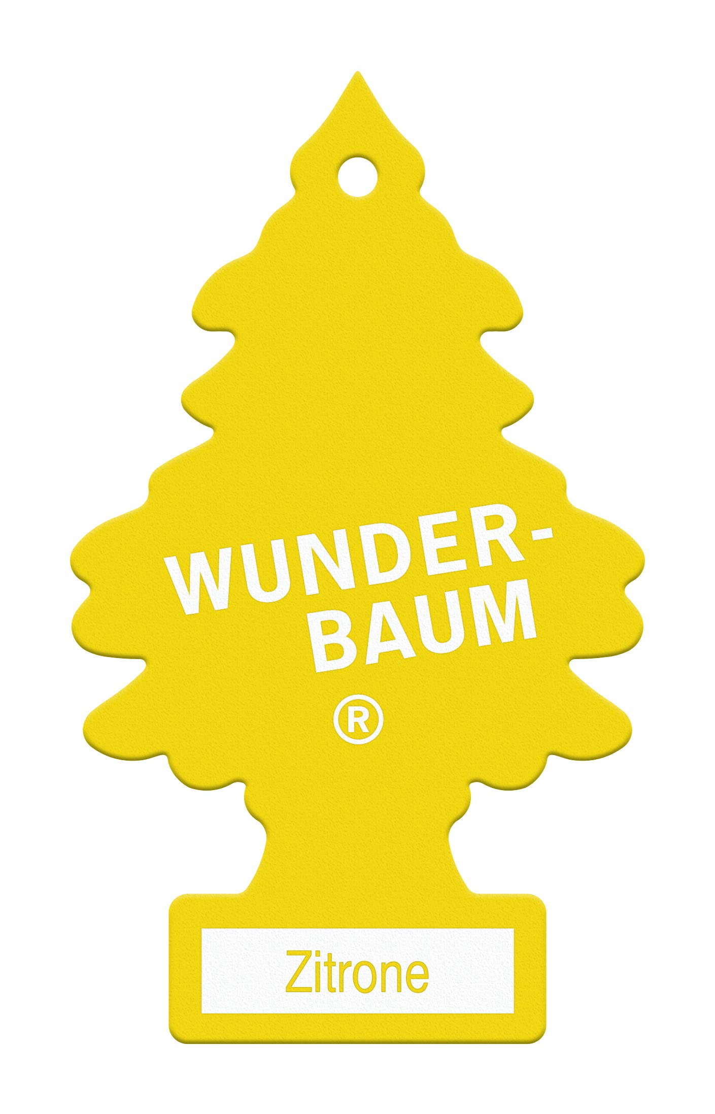WUNDER-BAUM Auto-Lufterfrischer - Anhänger für langanhaltenden Duft im Auto oder zu Hause - Zitrone - 1 Stück von WUNDER-BAUM