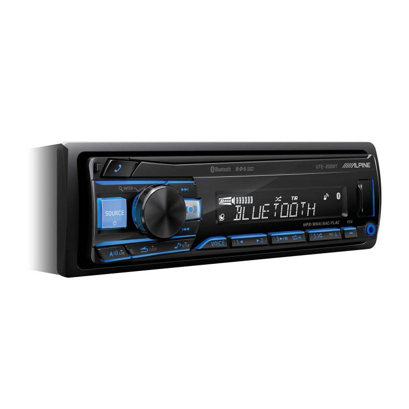 Alpine Electronics UTE-200BT Autoradio Bluetooth 1DIN, Schwarz (RGB Beleuchtung) von Alpine Electronics