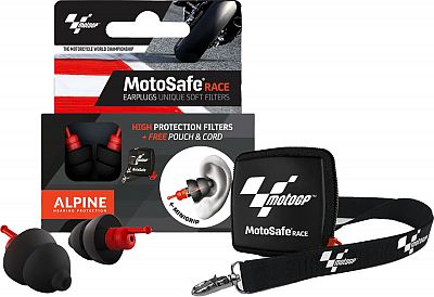 Alpine MotoSafe RACE MotoGP-Edition, Gehörschutz - Schwarz/Rot von Alpine