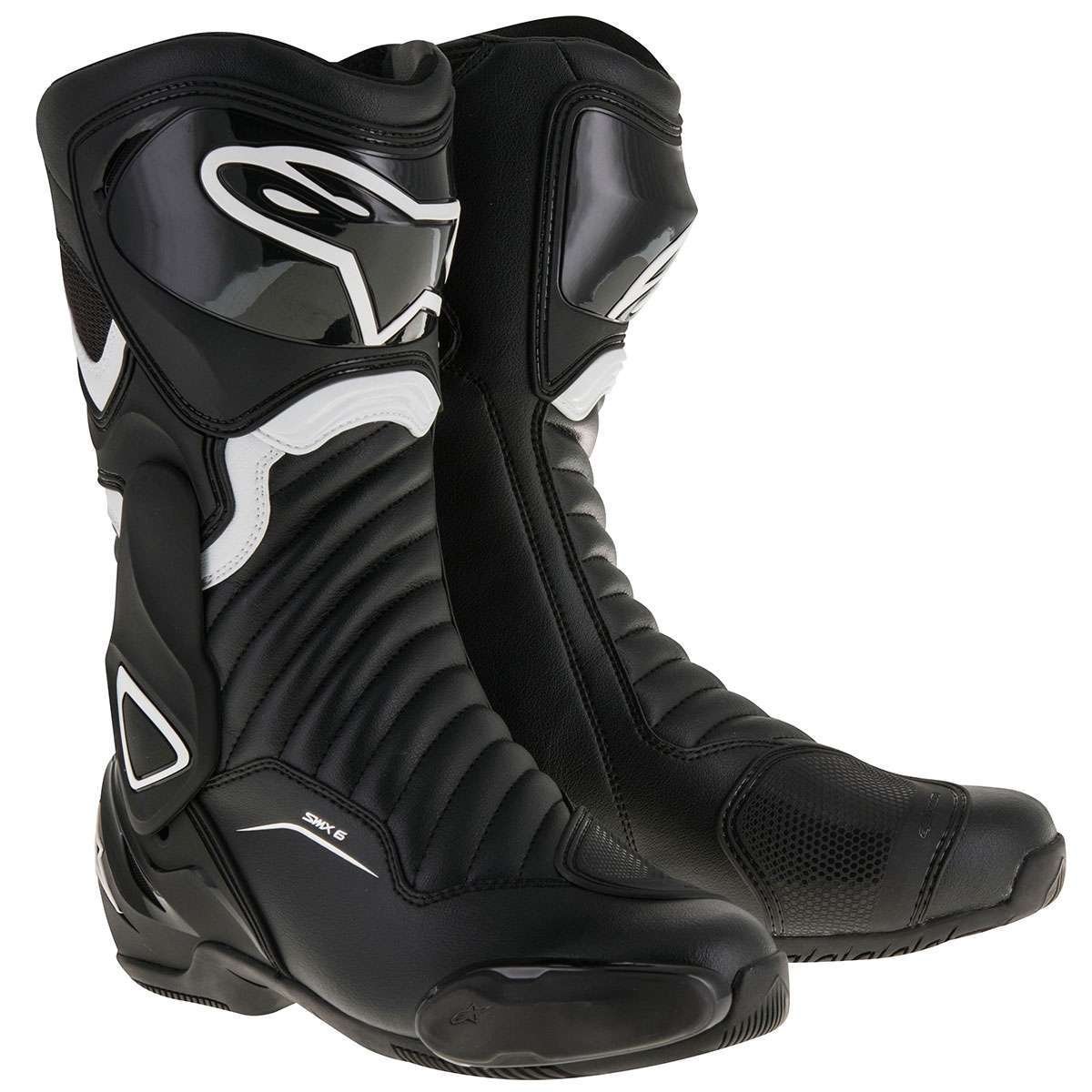 Alpinestars Motorradstiefel SMX-6 V2 Stiefel Sport Racing schwarz weiss GröÃŸe 45, 2057_23098, Weiß von Alpinestars