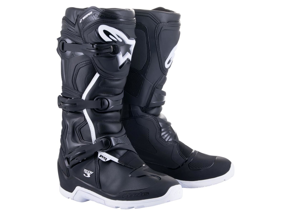 AlpineStar's boots tech3 enduro waterproof Blk/WHT von Alpinestars