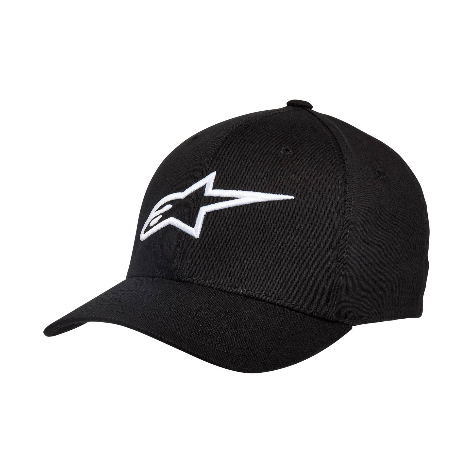 Alpinestars Ageless Curve - Unisex Baseball Cap, Kappe für Herren und Damen, Sportkappe rundum geschlossen, Black/White, L-XL von Alpinestars