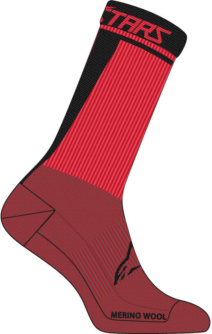 Alpinestars Alpinestar Merino Socken 24 Bekleidung, rot/schwarz, L von Alpinestars