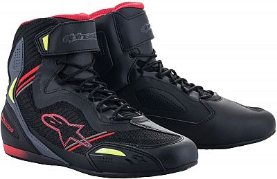 Alpinestars Faster 3 Rideknit 2022, Schuhe - Schwarz/Rot/Neon-Gelb - 6 US von Alpinestars