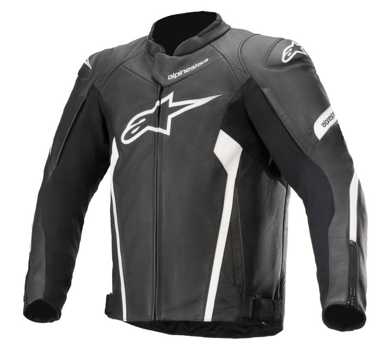 Alpinestars Faster V2 Leather Jacket Black/White, 60 von Alpinestars
