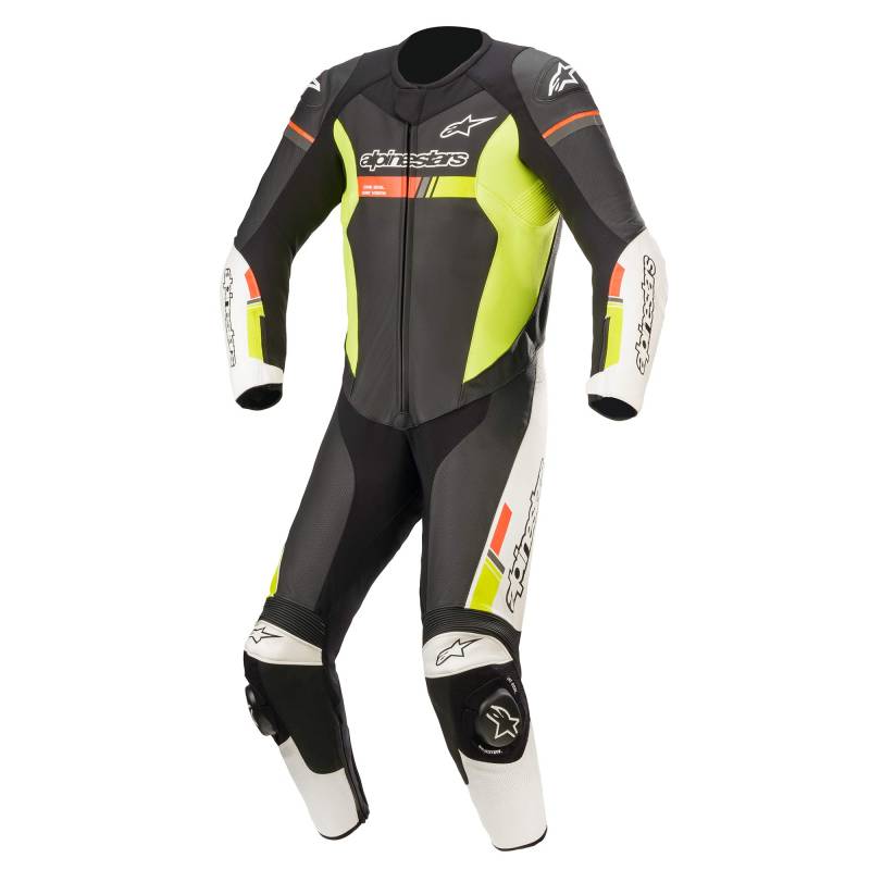 Alpinestars GP Force Chaser 1-Teiler Motorrad Lederkombi (Black/White/Red/Yellow,52) von Alpinestars