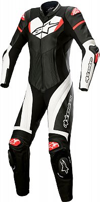 Alpinestars GP Plus, Lederkombi 1tlg. perforiert Damen - Schwarz/Weiß/Neon-Rot - 40 von Alpinestars