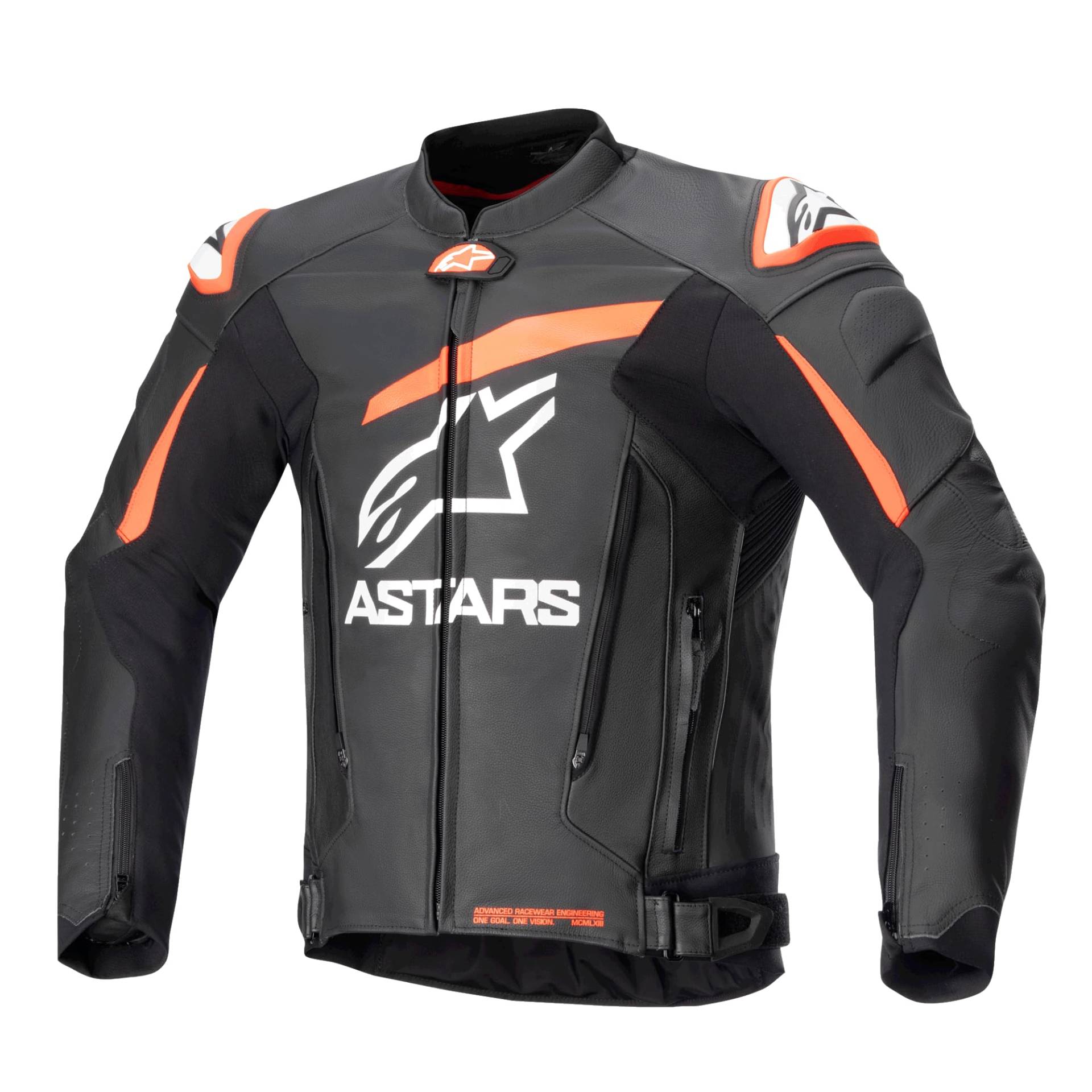 Alpinestars GP Plus V4 Motorrad Lederjacke (Black/Red/White,54) von Alpinestars