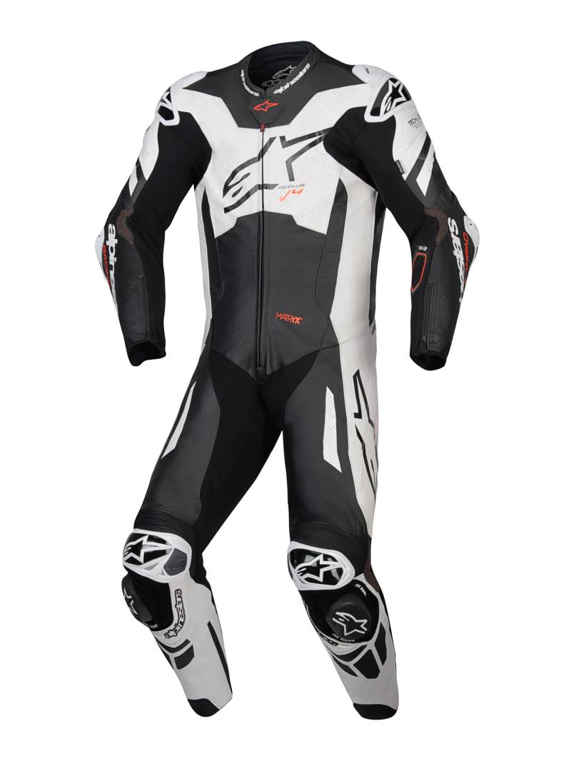 Alpinestars GP-Plus V4 Sprint Tech Air-kompatibel 1PC Einteiler Racing Anzug, BLACK WHITE RED FLUO, 56 von Alpinestars