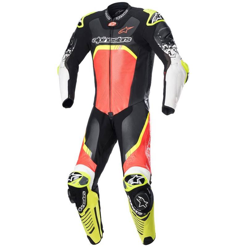 Alpinestars GP Tech 4 Motorrad 1-Teiler Motorrad Lederkombi (Black/Red/Yellow,50) von Alpinestars