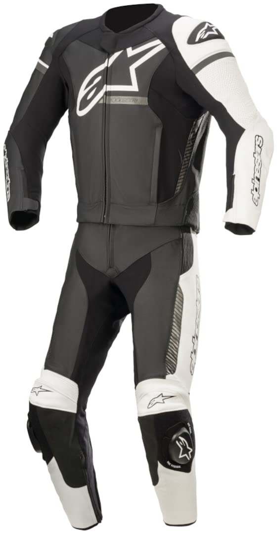 Alpinestars Gp Force Phantom Leather Suit 2 Pc Black/White/Metallic Grey von Alpinestars